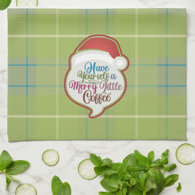 Have yourself a Merry Little Coffee Kitchen Towel (Folded)