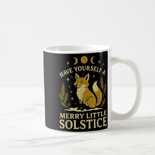 Have Yourself A Merry Little Solstice Fox Mystic  Coffee Mug (Right)