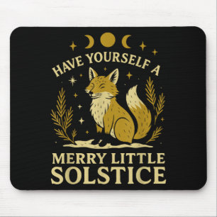 Have Yourself A Merry Little Solstice Fox Mystic Mouse Pad