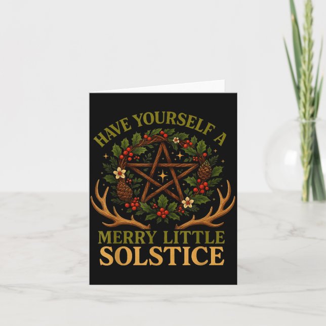 Have Yourself A Merry Little Solstice Witchcore  Card (Front)