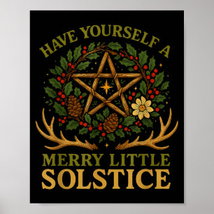 Have Yourself A Merry Little Solstice Witchcore Poster