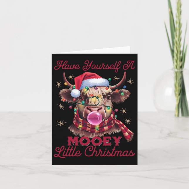 Have Yourself A Mooey Little Christmas  Card (Front)