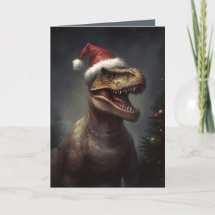 Have Yourself A Prehistoric Christmas! Letterpress Thank You Card