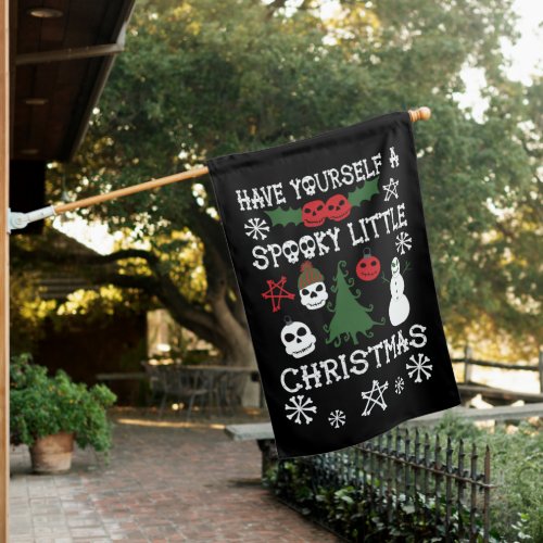 Have Yourself a Spooky Little Christmas House Flag