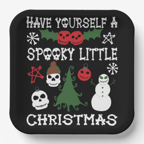 Have Yourself a Spooky Little Christmas Paper Plates