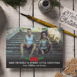 Have Yourself a Spooky Little Christmas Photo Holiday Card