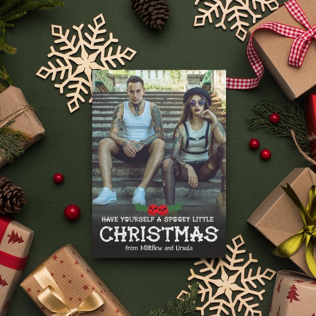 Have Yourself a Spooky Little Christmas Photo Holiday Card (Creator Uploaded)