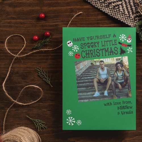 Have Yourself a Spooky Little Christmas Photo Holiday Card