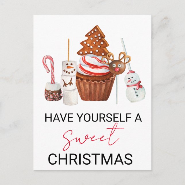 Have Yourself a Sweet Christmas Treats Postcard (Front)
