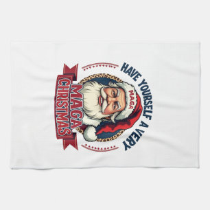 Have Yourself a very Maga Christmas Trump Won Kitchen Towel