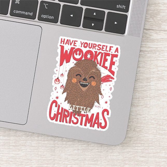 Have Yourself A Wookiee Little Christmas Sticker (Detail)