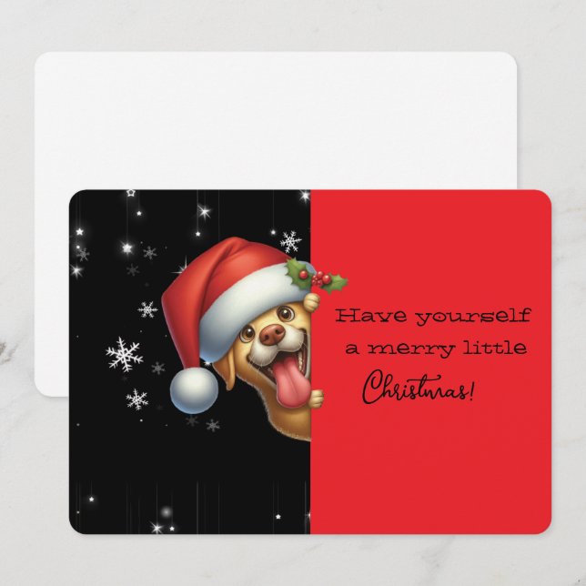 Have Yourself  Merry Little Christmas Grinning Dog (Front/Back)