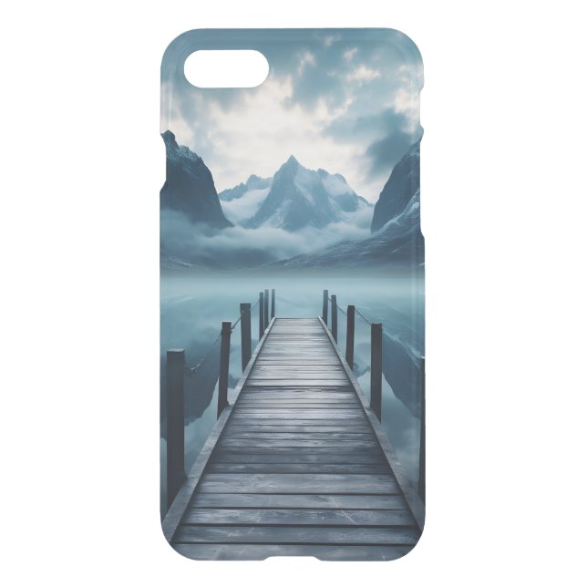 Haven Mountain Lakeside Horizon Landscape Uncommon iPhone Case (Back)