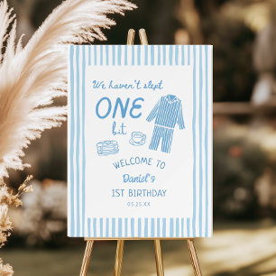 Haven't Slept One Bit Pajamas 1st Birthday  Foam Board