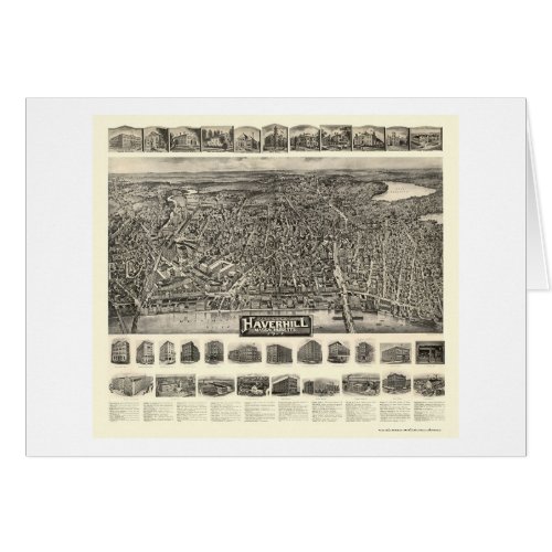 Haverhill MA Panoramic Map _ 1914