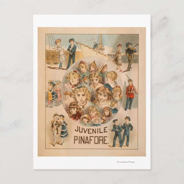 Haverly's New York Juvenile Pinafore Theatre 2 Postcard (Front)