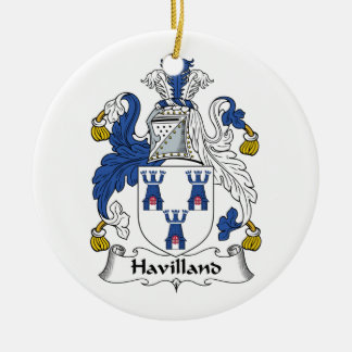 Havilland Family Crest Ceramic Ornament