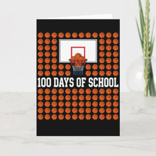 HAVING A BALL FOR 100 DAYS Basketball Lover Card