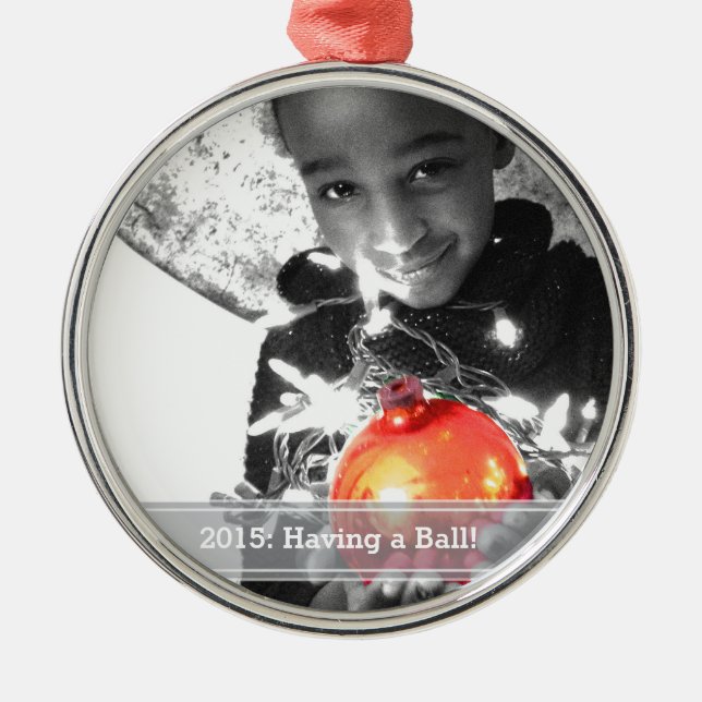 Having a Ball Holiday Christmas Ornament (Front)