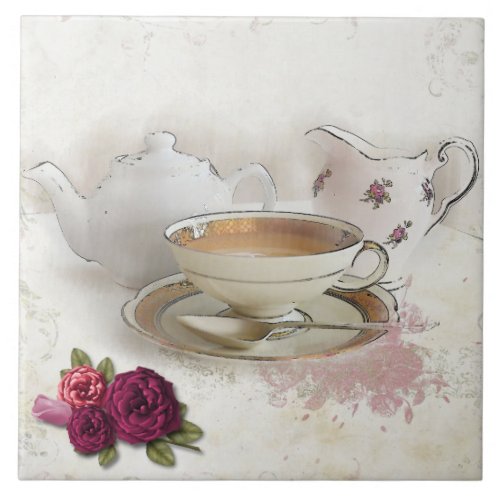 Having a Cuppa Tea Tile