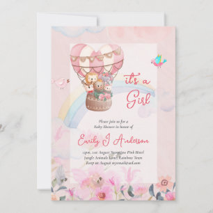 Having a Girl! Share the Happy News Gender Reveal Invitation