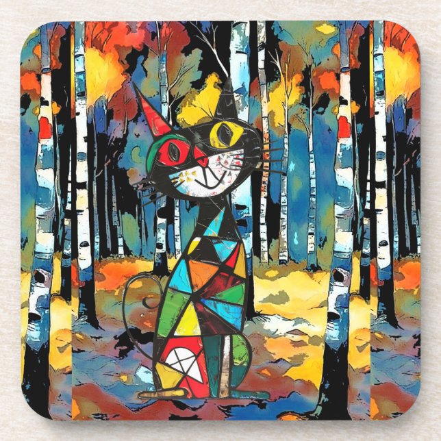 Having An Abstract Kinda Day Beverage Coaster (Front)