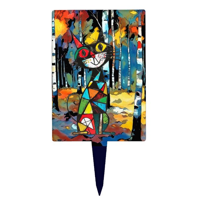 Having An Abstract Kinda Day Cake Topper (Front)