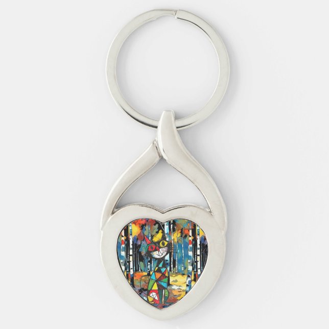 Having An Abstract Kinda Day Keychain (Front)