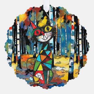 Having An Abstract Kinda Day Ornament Card