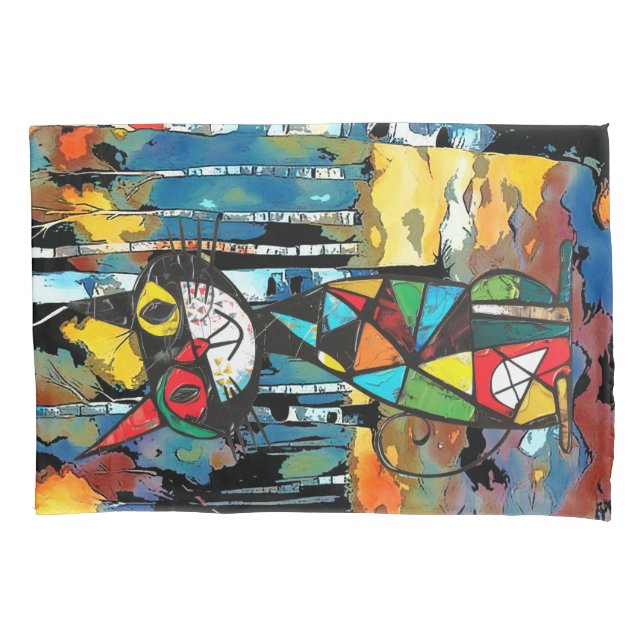 Having An Abstract Kinda Day Pillow Case (Front-Left)