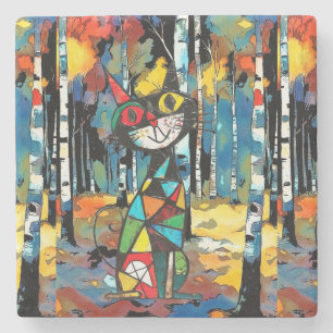 Having An Abstract Kinda Day Stone Coaster