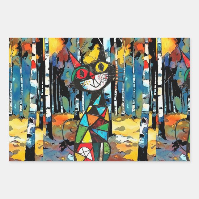 Having An Abstract Kinda Day Wrapping Paper Sheets (Front)