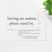 having an autism. please stand by. (Desk)