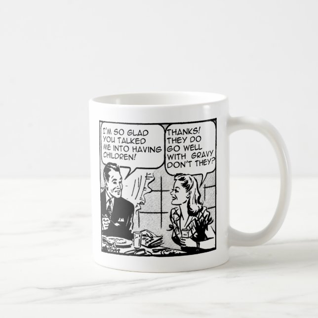 Having Children Funny Retro Mug Humor (Right)