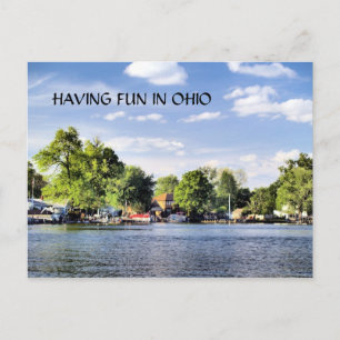 HAVING FUN IN OHIO POSTCARD