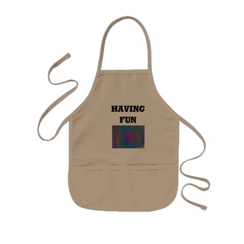 having fun kids apron