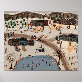 Having Fun on A Cold Winters Day Poster