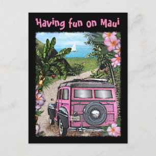 Having fun on Maui Postcard