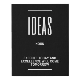 Having The IDEAS Definition Quote Faux Canvas Print