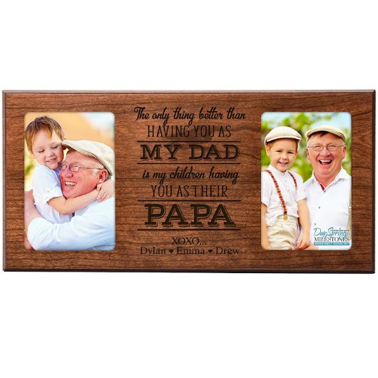 Having You As Their Papa Cherry Picture Frame (Front)