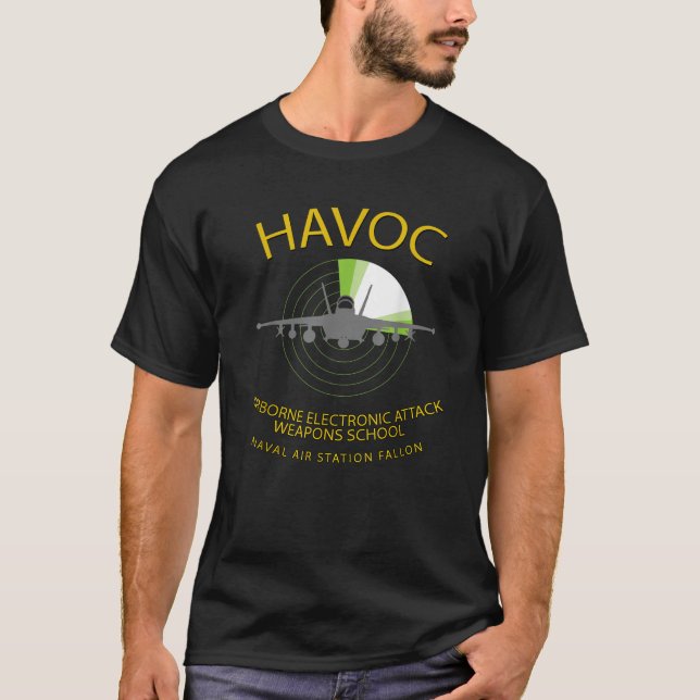 HAVOC Airborne Electronic Attack Weapons School EA T-Shirt (Front)