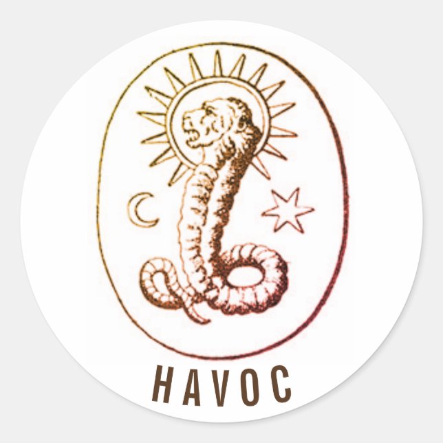 Havoc - Demiurge Symbol Classic Round Sticker (Front)