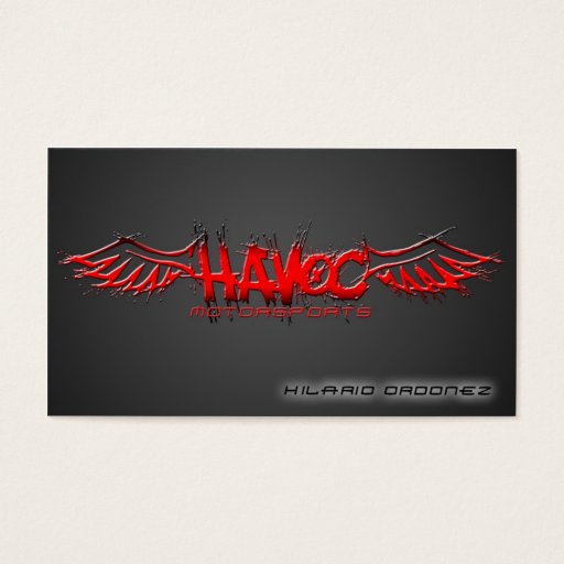 Customizable Havoc Motorsports (NM) Business Cards