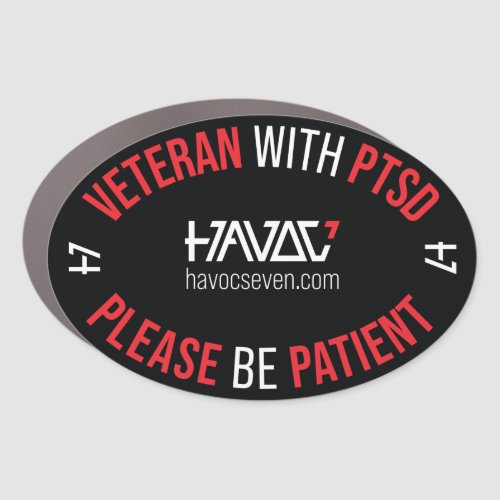 Havoc Seven Veteran with PTSD car bumper magnet