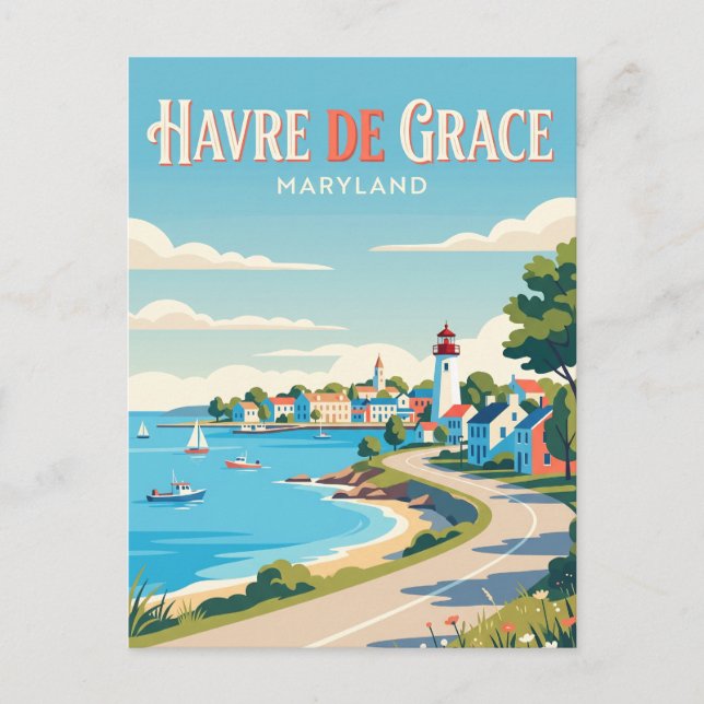 Havre de Grace Maryland Postcard (Front)