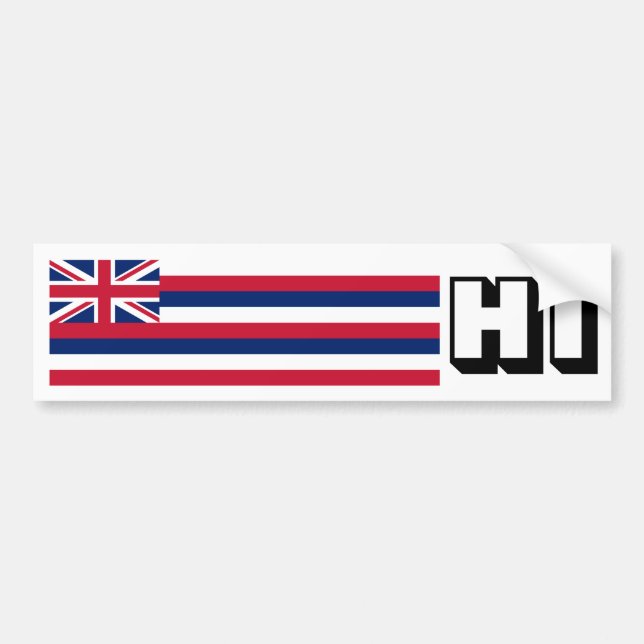 Hawai’I Flag Bumper Sticker (Front)