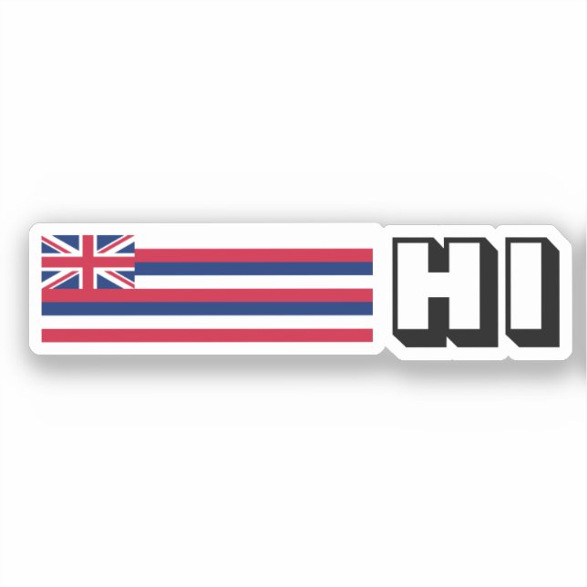 Hawai’I Flag Sticker (Front)