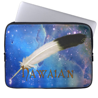 HAWAIAN Nation & Feather Outer-Space Laptop Sleeve