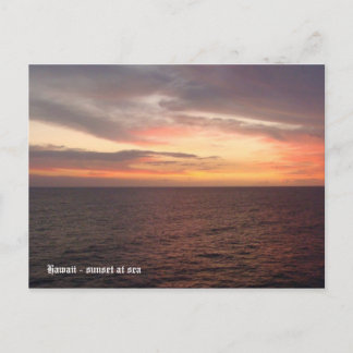hawaii 2008 (394), Hawaii - sunset at sea Postcard