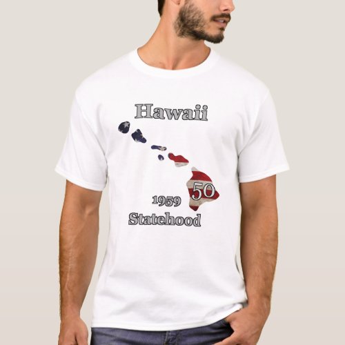 Hawaii 50th State Admitted To The United States T_Shirt